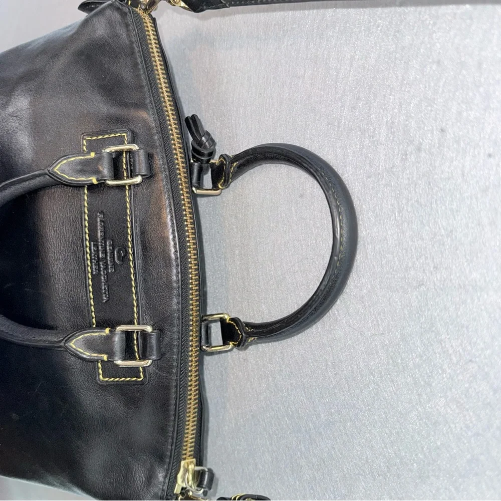 Dooney‎ & Bourke women’s Florentine Vacchetta black leather Satchel shoulder bag